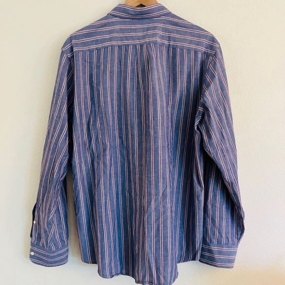 Gap/Old Navy Men's Plaid & Striped Button Uo Shirts Size Large - Set of 4 - Picture 5 of 9